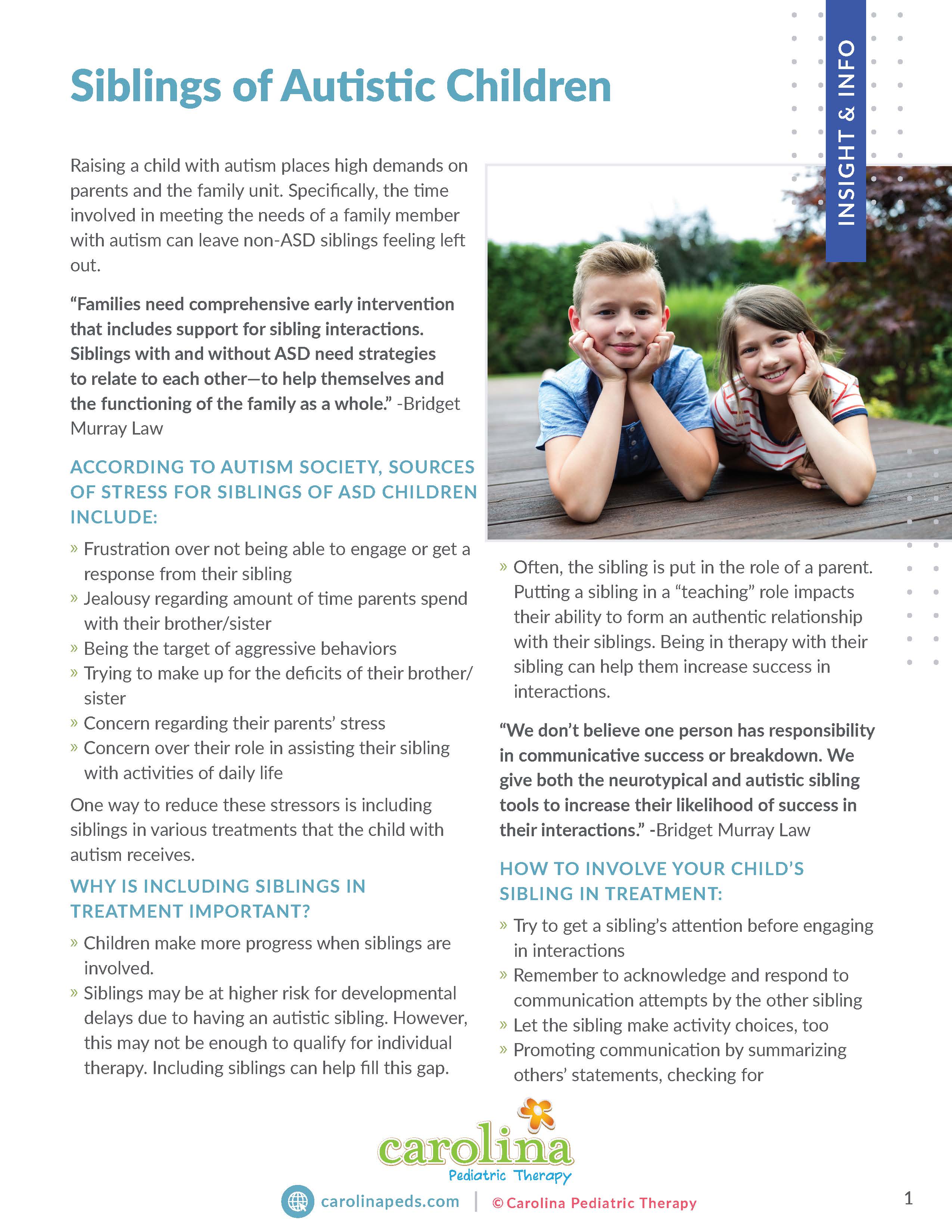 Final Version - Insights & Info - Handout - Informational- Parents - Siblings of Autistic Children - BH_Page_1